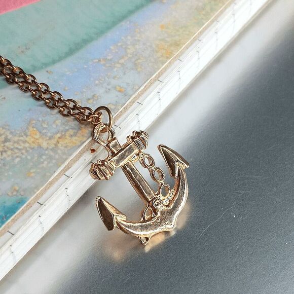2/$21 Ladies Anchor Necklace - Perfect for Layering - Picture 1 of 9
